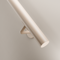 Stalen trapleuning – Greige – Rond 40 mm – Inclusief leuninghouders R2 – Keuze uit andere houders