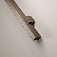 Stalen trapleuning – Anodic brown– Rechthoek 40x20 mm – Inclusief leuninghouders B1