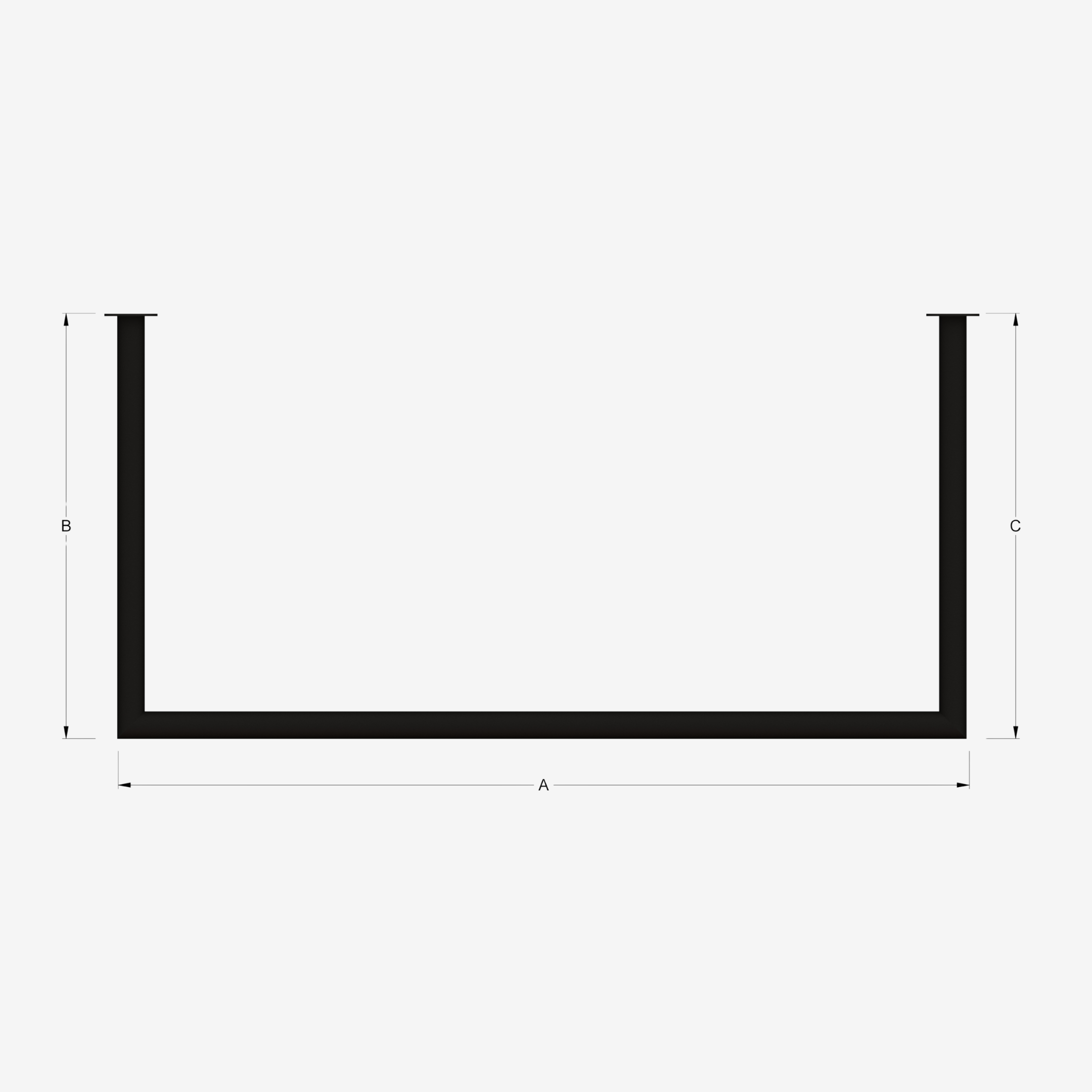 Stalen garderobestang - Rond 30 mm - Dubbele hoek Stalen garderobestang - Rond 30 mm - Dubbele hoek
