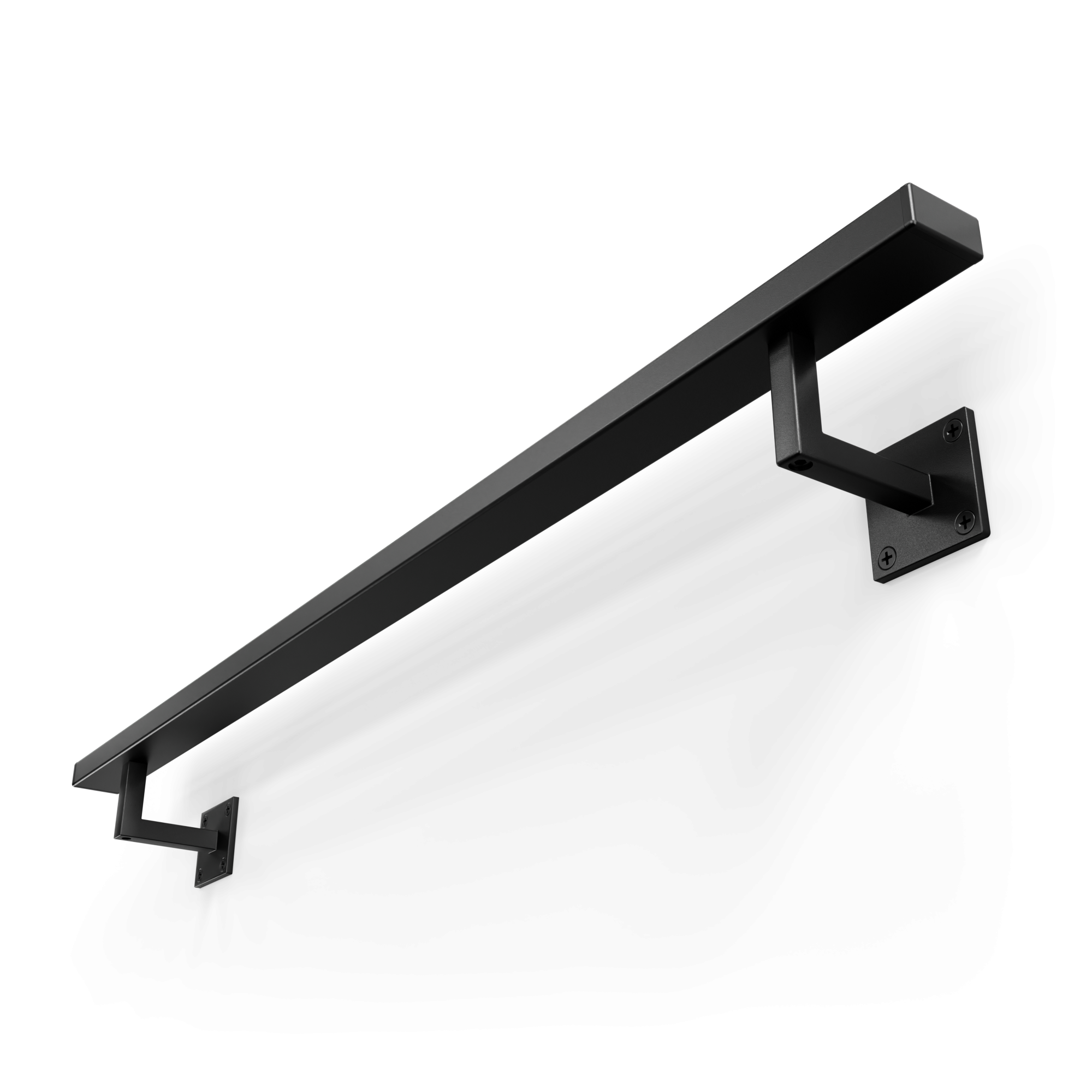 Stalen trapleuning – Urban line – Rechthoek 40x20 mm – Inclusief leuninghouders V1 – Zwart RAL 9005 Stalen trapleuning – Urban line – Rechthoek 40x20 mm – Inclusief leuninghouders V1 – Zwart RAL 9005