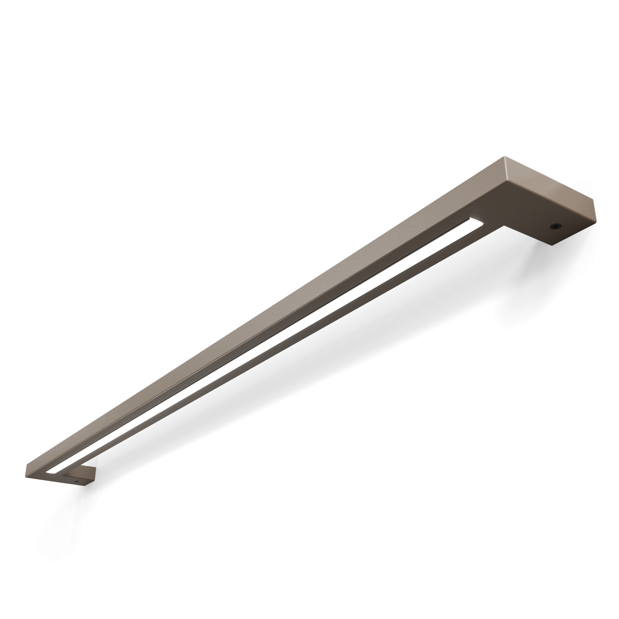 Stalen trapleuning met LED verlichting - Anodic brown- Rechthoek 40x20 - Met leuninghouders type L1 Stalen trapleuning met LED verlichting - Anodic brown- Rechthoek 40x20 - Met leuninghouders type L1