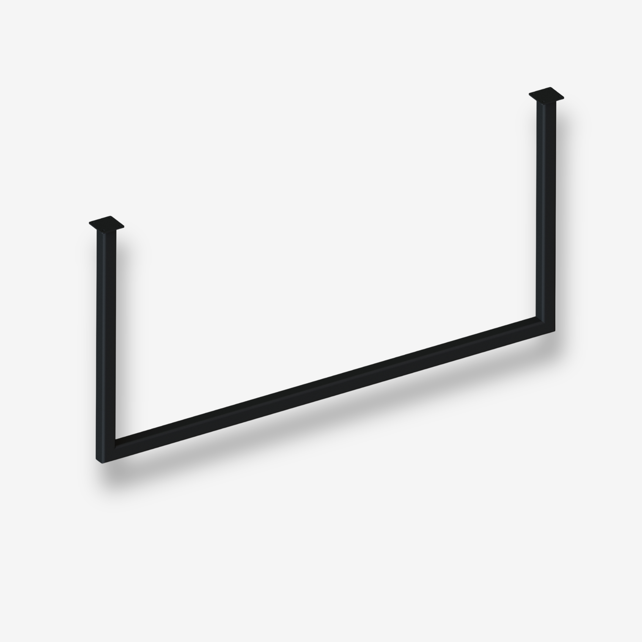 Stalen garderobestang - Vierkant 30x30 mm - Dubbele hoek Stalen garderobestang - Vierkant 30x30 mm - Dubbele hoek