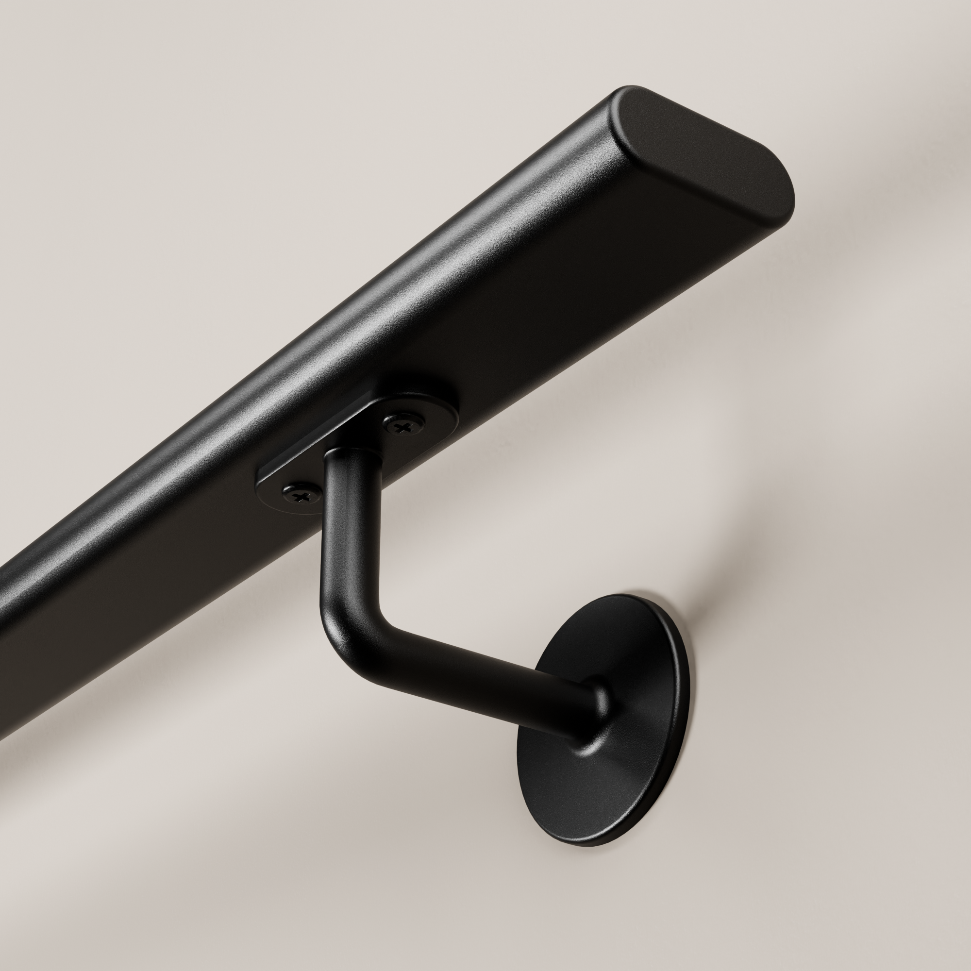Stalen trapleuning - Ovaal 48x20mm - Inclusief leuninghouders R2 Stalen trapleuning - Ovaal 48x20mm - Inclusief leuninghouders R2