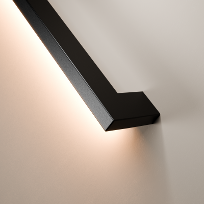 Foto van Stalen trapleuning met LED verlichting - Rechthoek 40x20 - Met leuninghouders type L1 