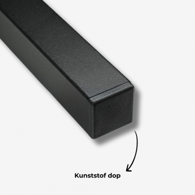 Stalen trapleuning – Vierkant 30x30 mm – Inclusief leuninghouders V1 – Basic line – Zwart RAL 9005 Stalen trapleuning – Vierkant 30x30 mm – Inclusief leuninghouders V1 – Basic line – Zwart RAL 9005