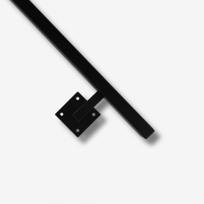 Stalen trapleuning – Rechthoek 40x20 mm – Inclusief leuninghouders V1 – Basic line – Zwart RAL 9005 Stalen trapleuning – Rechthoek 40x20 mm – Inclusief leuninghouders V1 – Basic line – Zwart RAL 9005