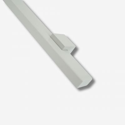 Foto van Stalen trapleuning – RAL9010 Wit – Rechthoek 40x20 mm – Inclusief leuninghouders B1