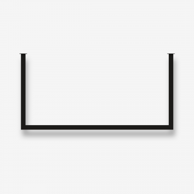 Foto van Stalen garderobestang - Vierkant 30x30 mm - Dubbele hoek