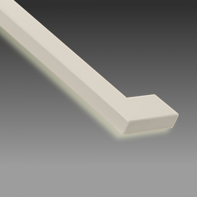 Foto van Stalen trapleuning met LED verlichting - RAL9010 Wit - Rechthoek 40x20 - Met leuninghouders type L1 