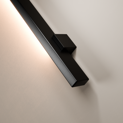 Foto van Stalen trapleuning met LED verlichting - Rechthoek 40x20 - Met leuninghouders type B1 