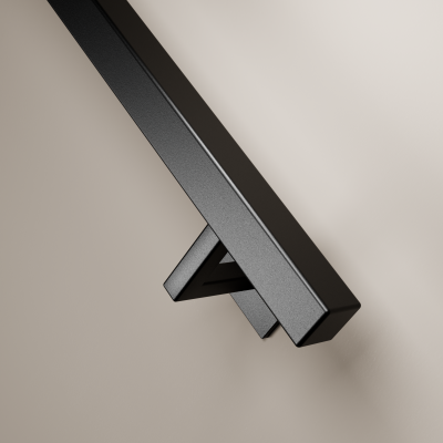 Foto van Stalen trapleuning – Vierkant 30x30 mm – Inclusief leuninghouders V1 – Keuze uit andere houders