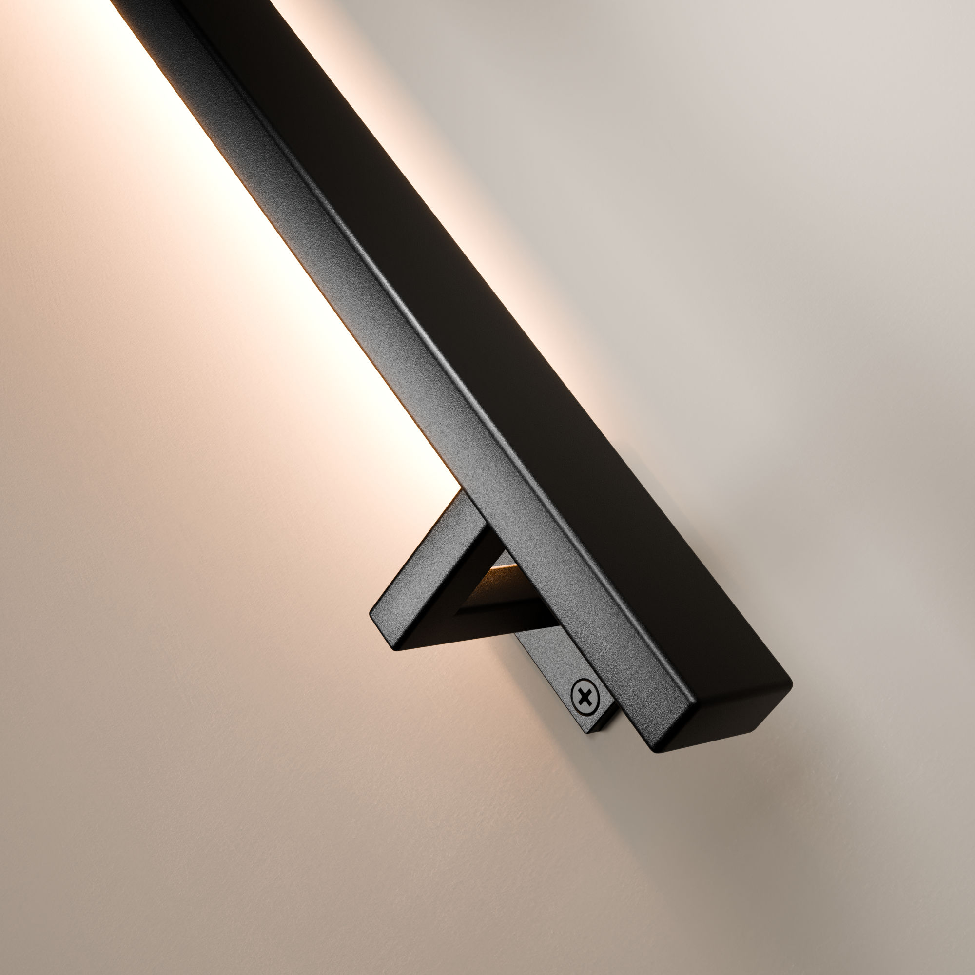 Stalen trapleuning met LED verlichting - Rechthoek 40x20 - Met leuninghouders type V1 Stalen trapleuning met LED verlichting - Rechthoek 40x20 - Met leuninghouders type V1