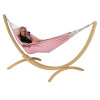 Hangmat Set Single Wood & Natural Roze