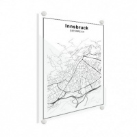 Stadskaart Innsbruck - Plexiglas 30x40