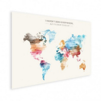 Wereldkaart I Haven't Been Everywhere Kleuren - Poster 40x30