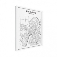 Stadskaart Middelburg - Canvas 50x70
