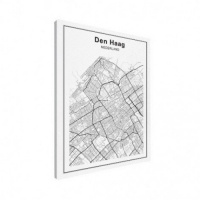 Stadskaart Den Haag - Canvas 30x40