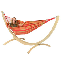 Hangmat Set Double Wood & Chill Happy