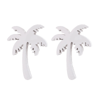 Palmboom Oorbellen - Zilverkleurig