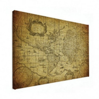 Wereldkaart Oude Zeekaart - Canvas 60x40