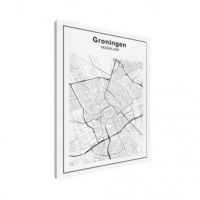 Stadskaart Groningen - Canvas 60x80