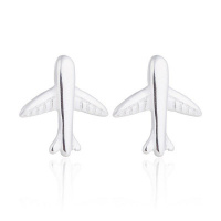 Vliegtuig oorbellen - Zilverkleurig