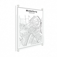 Stadskaart Den Bosch - Plexiglas 90x120