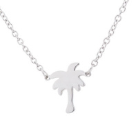 Palmboom ketting - Zilverkleurig