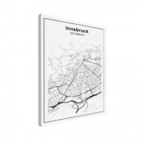 Stadskaart Innsbruck - Canvas 60x80