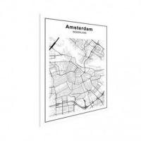 Stadskaart Amsterdam - Poster 60x40