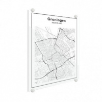 Stadskaart Groningen - Plexiglas 90x120