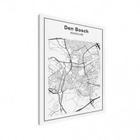 Stadskaart Den Bosch - Canvas 90x120