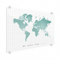 Wereldkaart We Need Some Green - Plexiglas 60x40