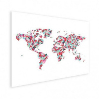 Wereldkaart Butterfly Earth - Poster 120x80