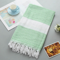 Hamamdoek Groen met patroon