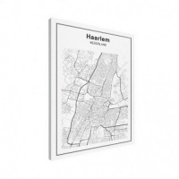 Stadskaart Haarlem - Canvas 30x40