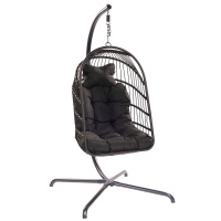 Hangstoel Set Egg Zwart