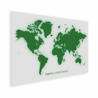 Wereldkaart Create A Green World - Poster 60x40