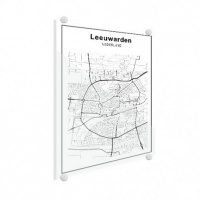 Stadskaart Leeuwarden - Plexiglas 30x40