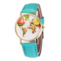 Colorful Earth Horloge - Mintgroen