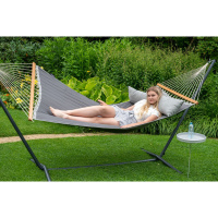 Hangmat Set Double Easy & American Grijs