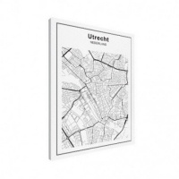 Stadskaart Utrecht - Canvas 90x120