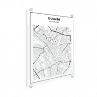 Stadskaart Utrecht - Plexiglas 90x120