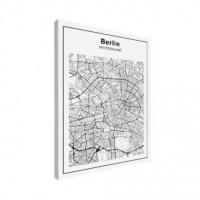 Stadskaart Berlijn - Canvas 50x70
