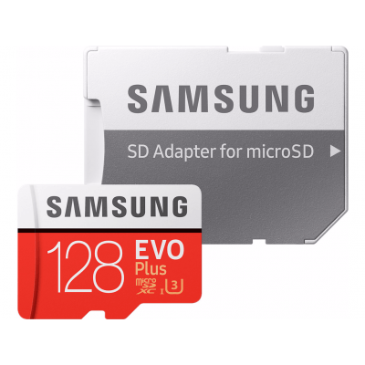 Foto van Samsung 128GB microSD EVO Plus 100MB/s met adapter