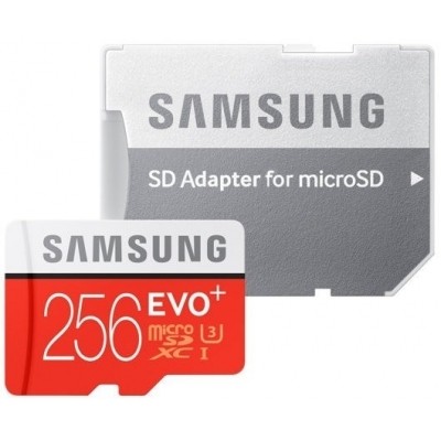 Foto van Samsung 256GB microSD EVO Plus 100MB/s met adapter