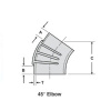Afbeelding van Elbow 45°, EPDM 3 1/2 in