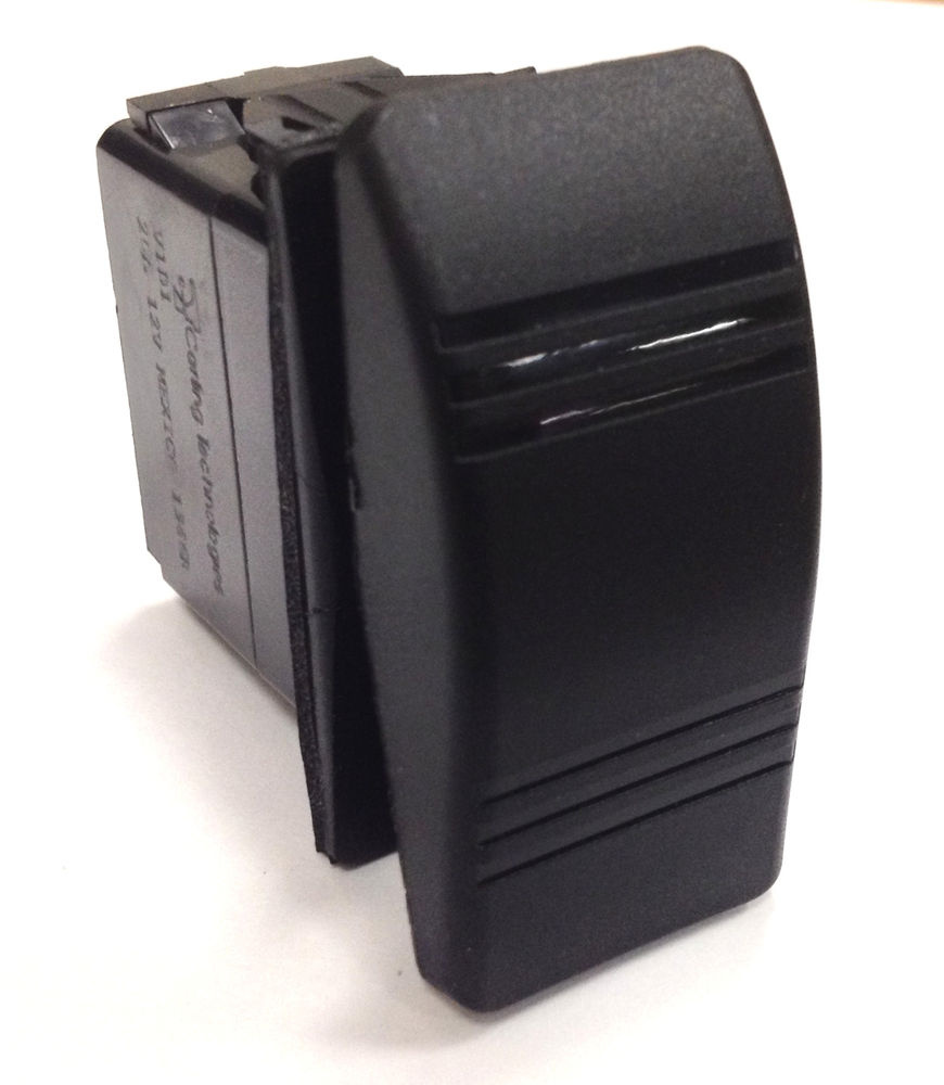 Switch, Rocker On-Off SPST BLK/GR