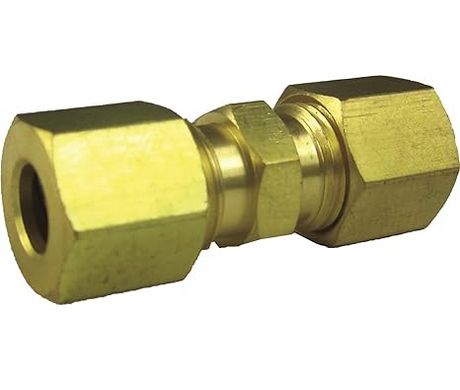 Snijringkoppeling 1/4x1/4 Recht - Messing