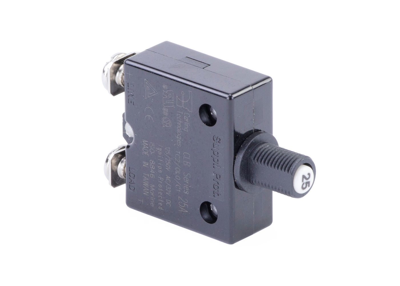 Circuit Breaker, Push Button, 25A